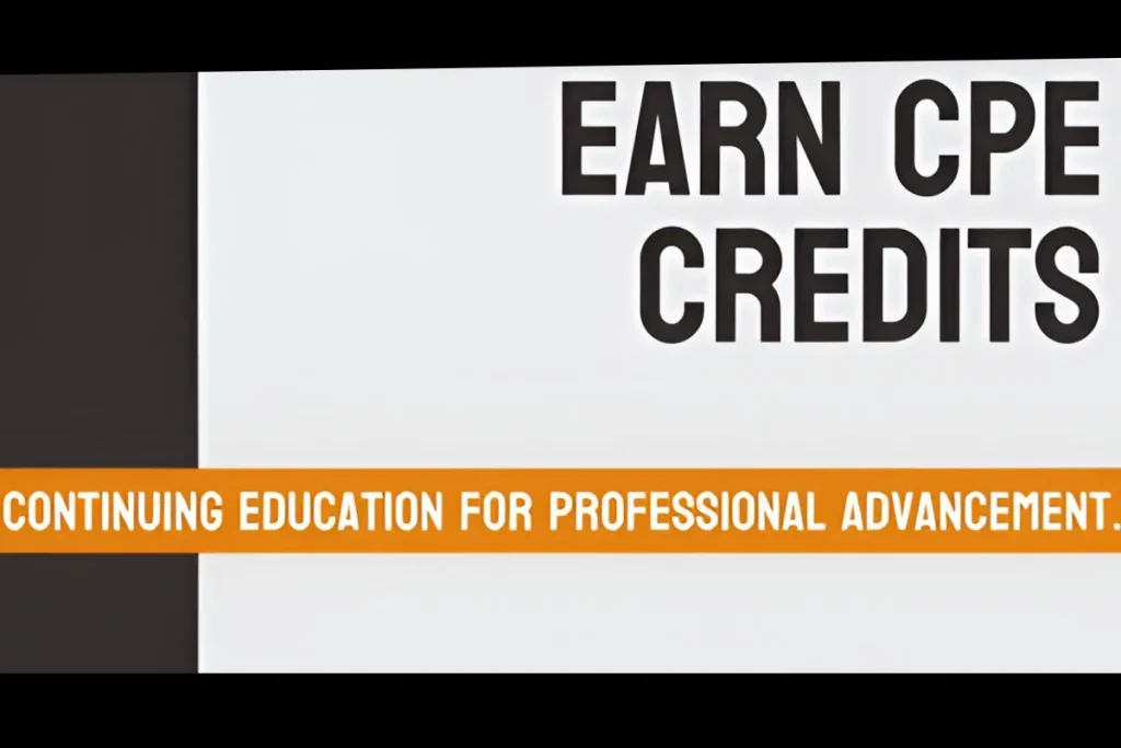 A visual guide outlining various ways to earn Continuing Professional Education (CPE) credits through different educational activities.