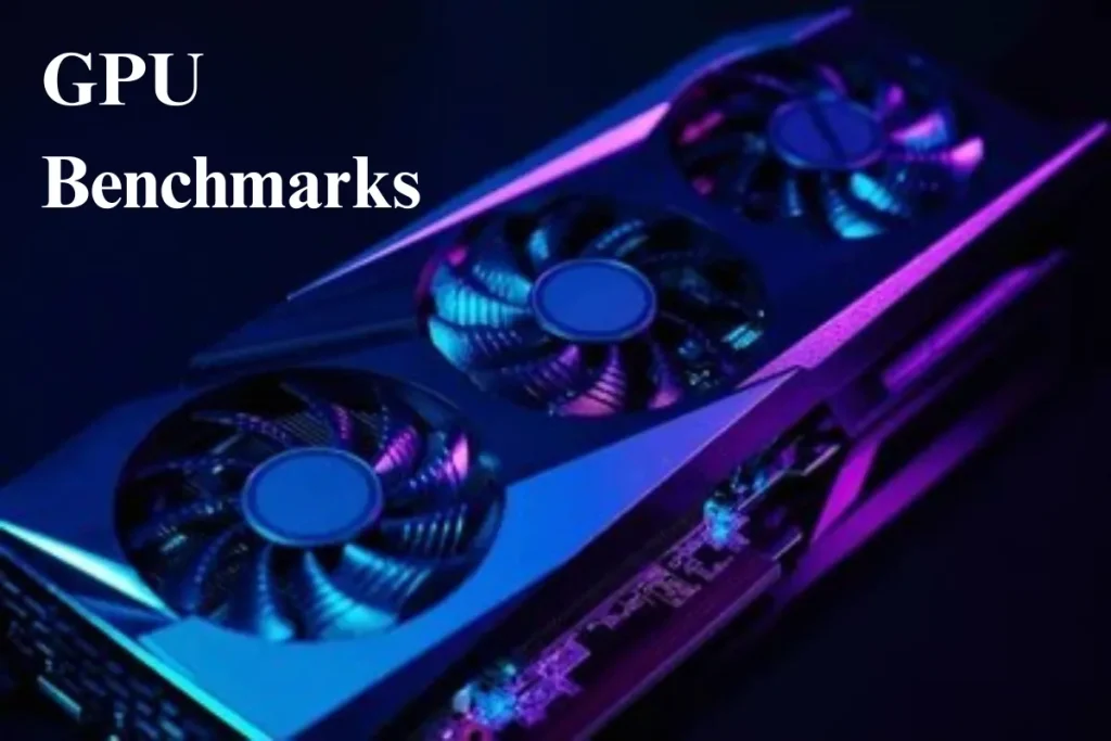 A modern GPU with colorful LED lighting, symbolizing the performance and benchmarks used in GPU testing.