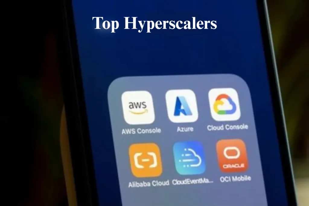 The leading hyperscalers in the industry, such as AWS, Microsoft Azure, Google Cloud, and Alibaba Cloud, providing cloud services globally.